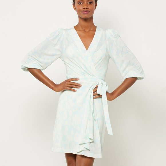 Bcbg Puff Sleeve Wrap Dress 